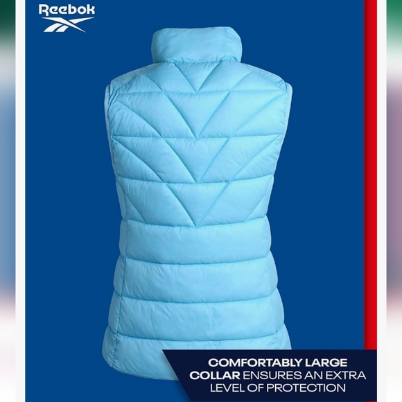 Reebok puffer vest baby blue size l new - Picture 8 of 9